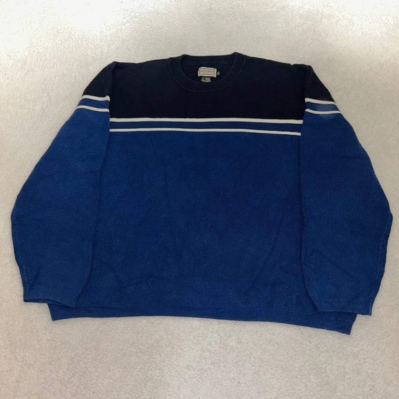 Arizona Jean Company Other - Arizona Jeans Co Vintage 90s Stripe Sweater Pullover Men's XL Blue White Black